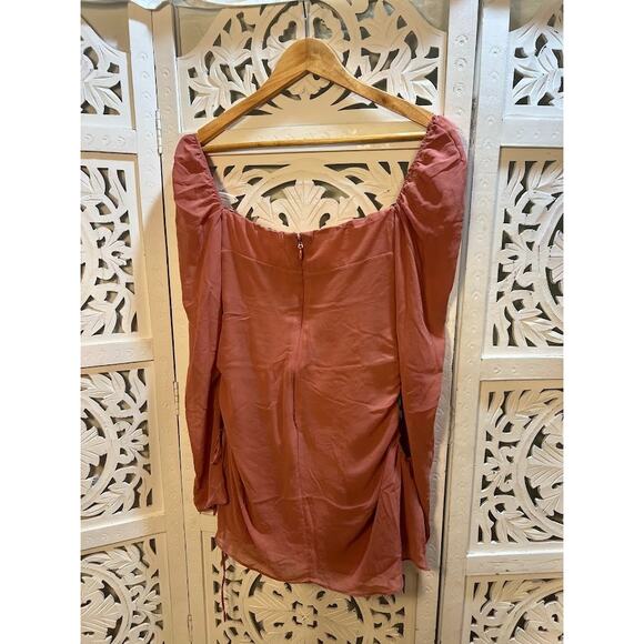 House of CB Baby Pink Chiffon Cutout Halter Mini Dress Size M Medium - Picture 6 of 10